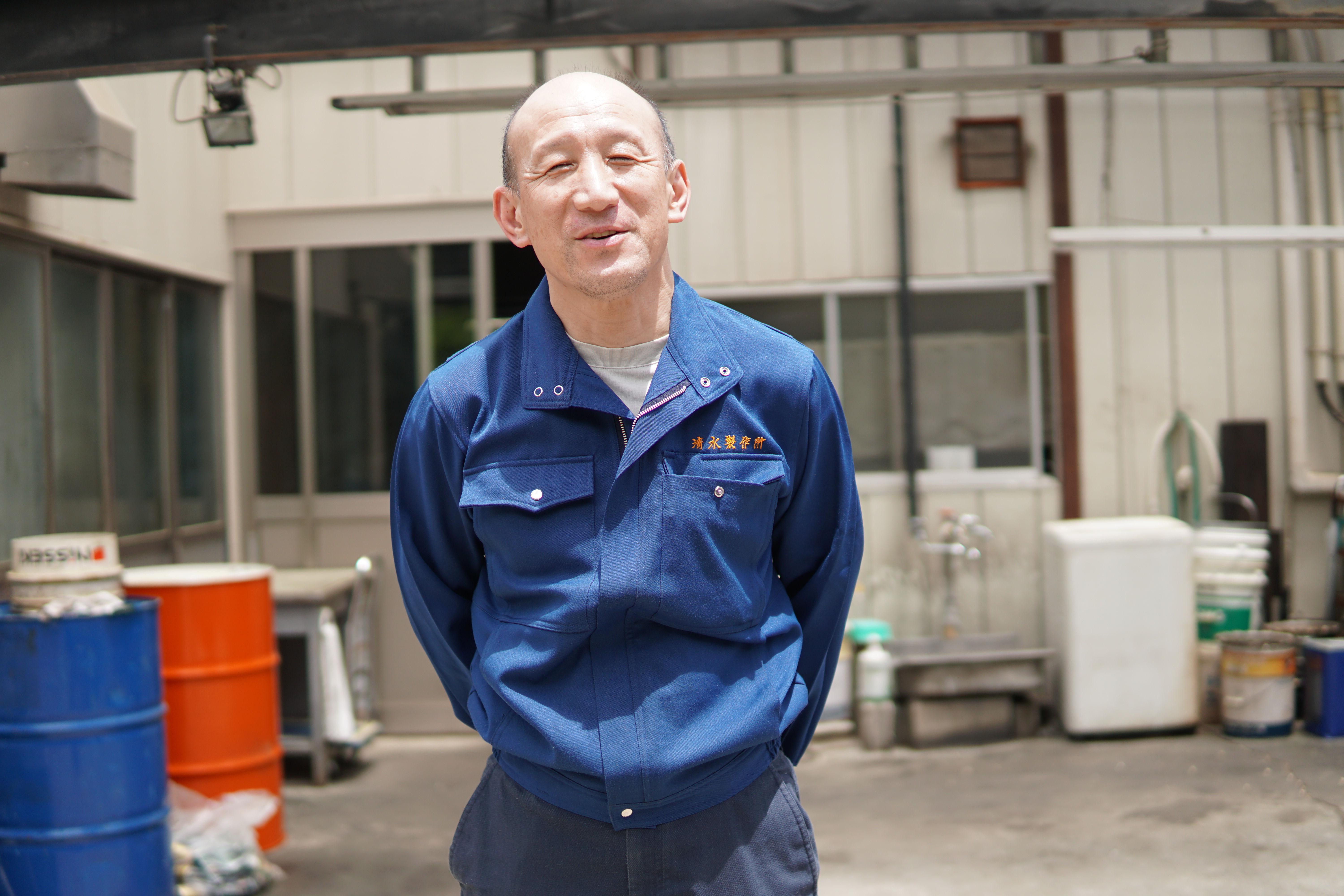 現場で作業する清水製作所の職人